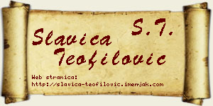 Slavica Teofilović vizit kartica